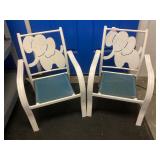 2 Metal Childrens Chairs