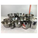 Stainless Steel Bowls, Collander & Misc