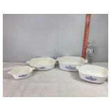 Blue Cornflower Corning Casserole Dishes