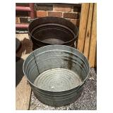 2 Galvanized Tubs