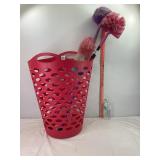 Clothes Hamper & Cobweb Dusters