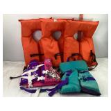 3 Adult Lifevests & 2 Childs Lifevests