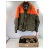 Field & Stream Sz L Coat, Asst Gloves & Misc