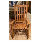 Handcrafted Wooden Texas Rocker w/Cushion