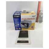 Coby 5' Black & White TV w/AM/FM Radio, NIB