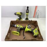 Ryobi Drills, Inflator & Misc, No Batt or Charger