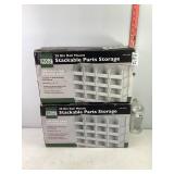 2 - Stackable Parts Storage, NIB