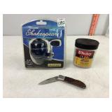 Shakespeare 8lb, BBs & Knife