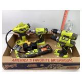 Ryobi Inflator, Drills & Misc