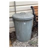 Galvanized Trash Can