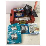Motion Sensor Lights, Bulbs, Thermometer & Misc