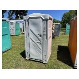 Single pink synergy world portable toilet