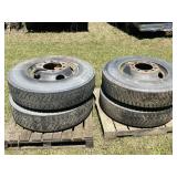 4 - Goodyear 11R 22.5 tires on rims 4 - Goodyear 11R 22.5 tires on rims