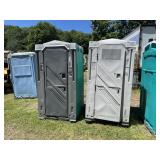 2 - Damaged Portable Toilets & 1 - Wash Station