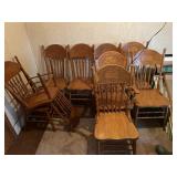 Kitchen Table and 9 wooden chairs