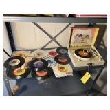 Child record player with records