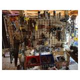Contents of peg boards and wire rack