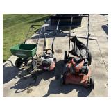 Rototiller, Push Mower & Spreader Rototiller, Push Mower & Spreader