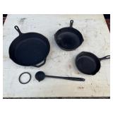 Cast Iron Skillets and Ladle Cast Iron Skillets and Ladle