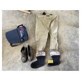 Cabelas wadders with L.L bean boots Cabelas wadders with L.L bean boots