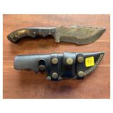 Handmade Damascus Steel Knife w/ Custom Handle Handmade Damascus Steel Knife w/ Custom Handle