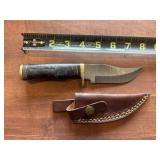 Handmade Damascus Steel Knife w/ Custom Handle Handmade Damascus Steel Knife w/ Custom Handle