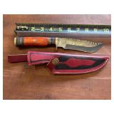 Handmade Damascus Steel Knife w/ Custom Handle