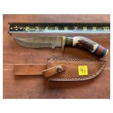 Handmade Damascus Steel Knife w/ Custom Handle Handmade Damascus Steel Knife w/ Custom Handle
