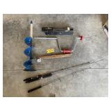 Ice fishing supplies and poles