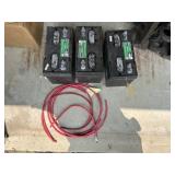 3 Interstate Deep Cycle Batteries w/ Cables