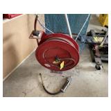 Air hose reel with hose