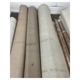 3 Brown Commercial Carpet Rolls