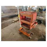 International Rolling Tool cart and floor jack