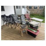 Folding Camp Chairs, Tables, Deck Chairs