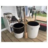12 and 8 Gallon Crocks with Paddle