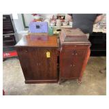Victor talking machine and record cabinet