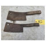 2 Vintage Meat Cleavers