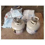 Propane Tank and Rock Salt Lot