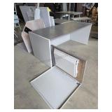 Large Desk with Privacy Screen