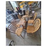 6 Dining Room Chairs, Table Pedestal and Chair