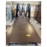 Folding lunch tables