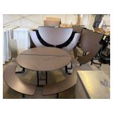4 Am Tab Round Foldable Lunch Tables