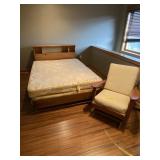 Queen Bed Frame & Wooden Rocking Chair
