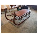Vintage Wooden Sleigh Coffee Table