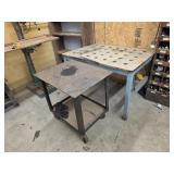 Work Bench w/ Rollers & Rolling Metal Table