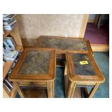 2 End Tables + Coffee Table