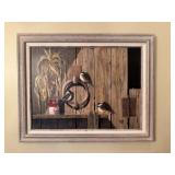 Merrill Coffin Chickadees Painting