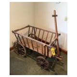 Primitive Wooden Goat Cart