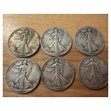 6 - Silver Walking Liberty Half Doll