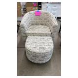 MUSIC NOTE DECOR CHAIR W/ OTTOMAN MUSIC NOTE DECOR CHAIR W/ OTTOMAN